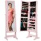 Best Choice Products Jewelry Armoire Cabinet, Full Length Mirror w/ Velvet Storage Interior, Lock